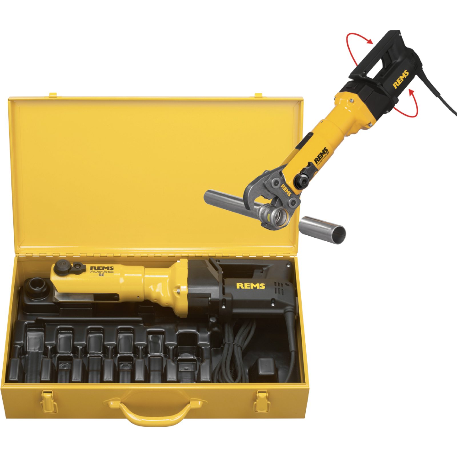 PRESSATRICE ELETTRICA MODELLO SE-BASIC SENZA MATRICI Universale fino a Ø 110 mm