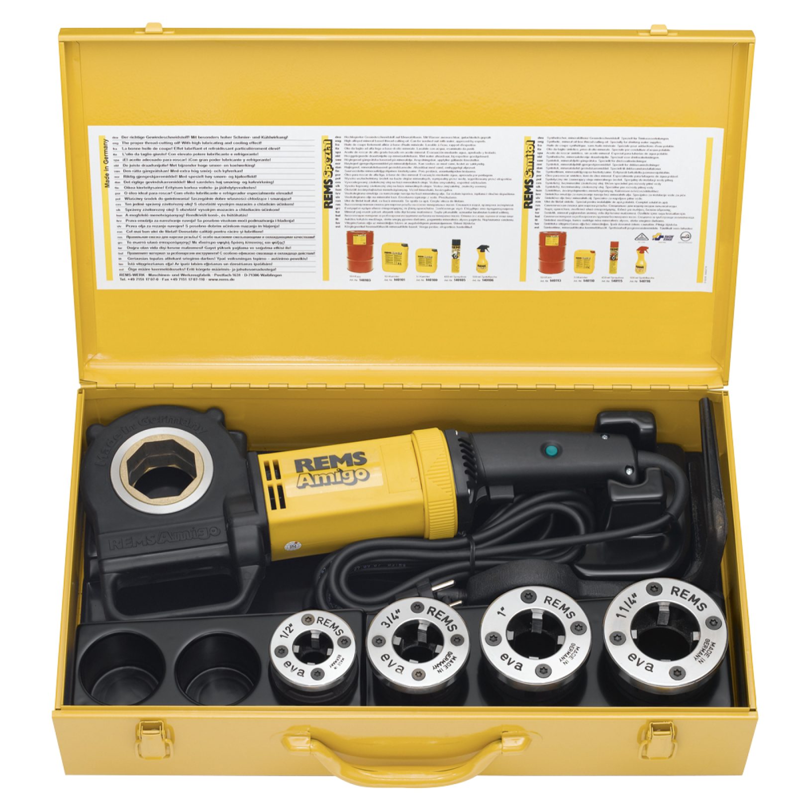 FILIERA ELETTRICA PORTATILE MODELLO "AMIGO" 1200 W  1/2"-1"1/4