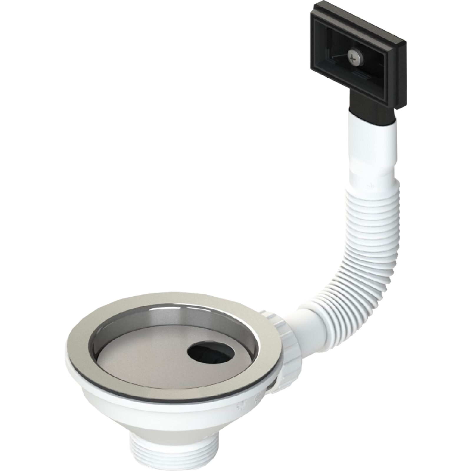 PILETTA "MERCURIO" PER LAVELLO CUCINA CON FORO Ø90 CTP RETTANGOLARE 1"1/2 x Ø114 mm