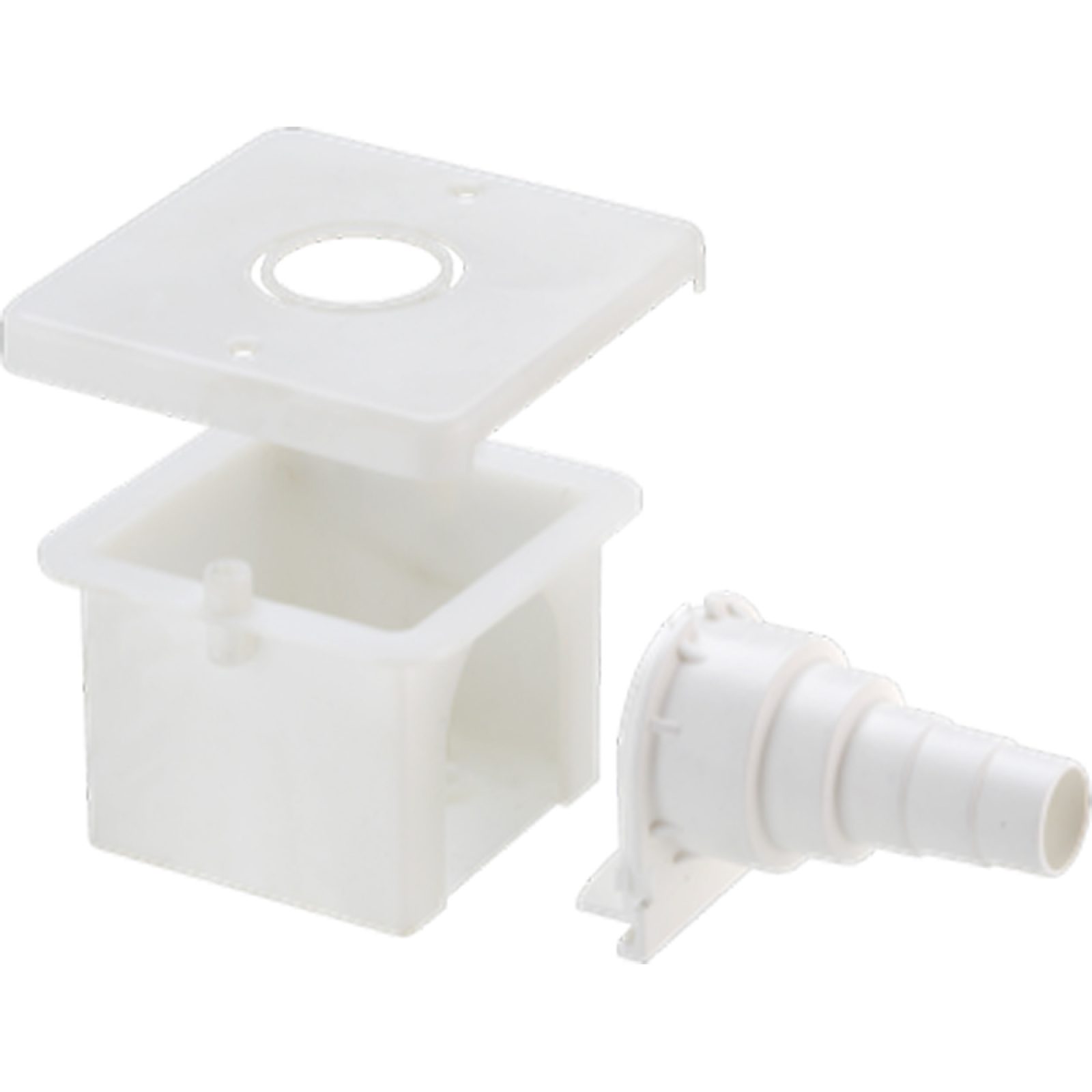 SCATOLA AD INCASSO PER GOMITI FLANGIATI GAS 90x90 mm