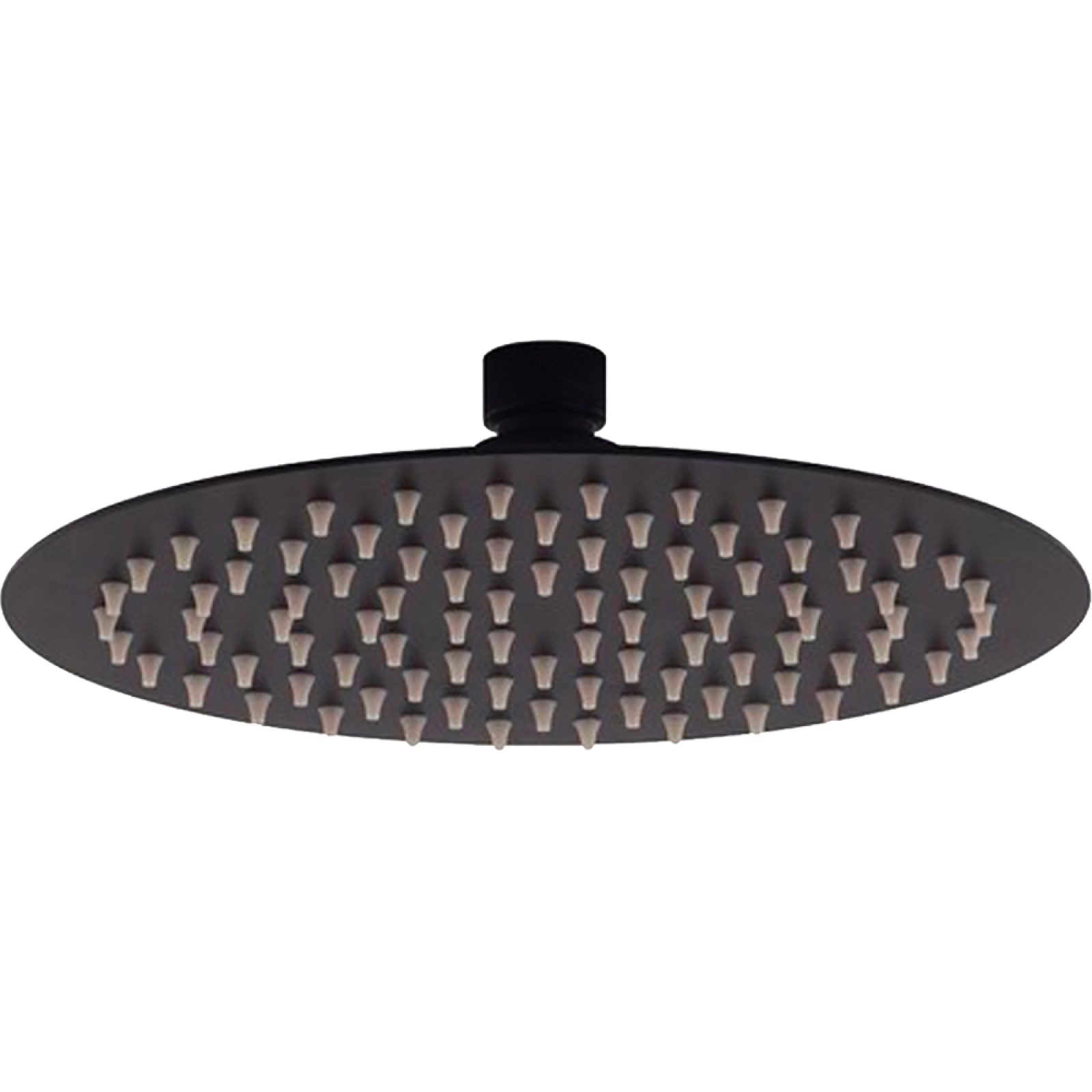SOFFIONE DOCCIA TONDO "SLIM" NERO OPACO Ø300 x H.2 mm