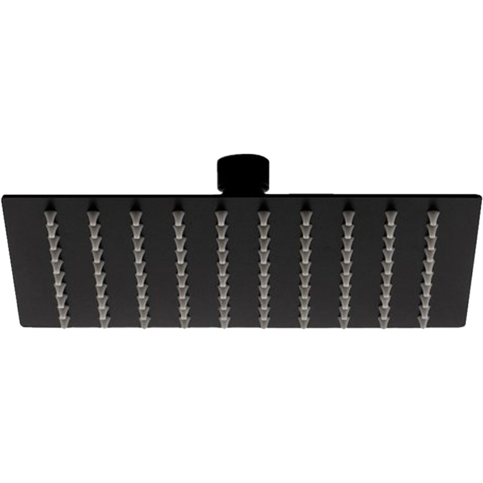 SOFFIONE DOCCIA QUADRATO "SLIM" NERO OPACO 300x300 x H.2 mm
