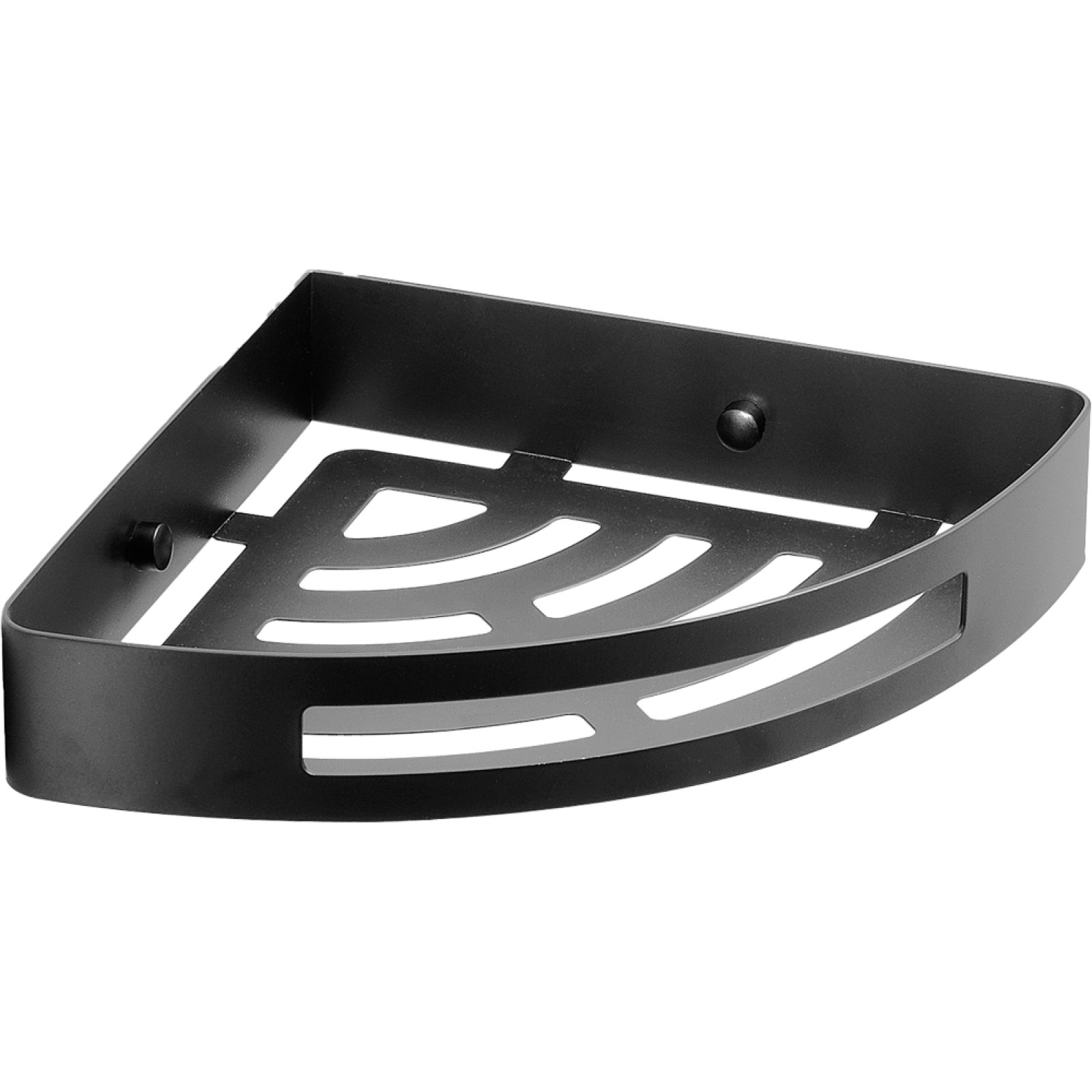 PORTAOGGETTI ANGOLARE PER DOCCIA "NERVA" Nero Opaco