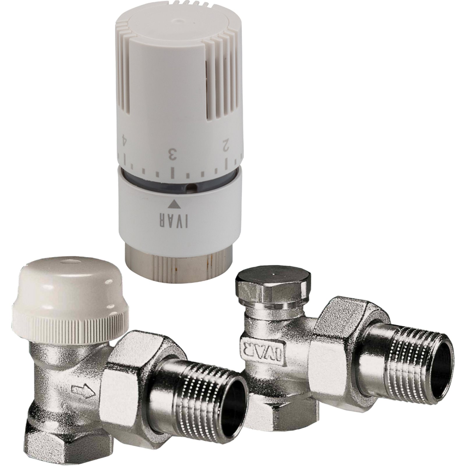 KIT TERMOSTATICO A SQUADRA T1500 "STANDARD" CON ATTACCO FEMMINA IVAR 1/2" F x 1/2" M O-ring