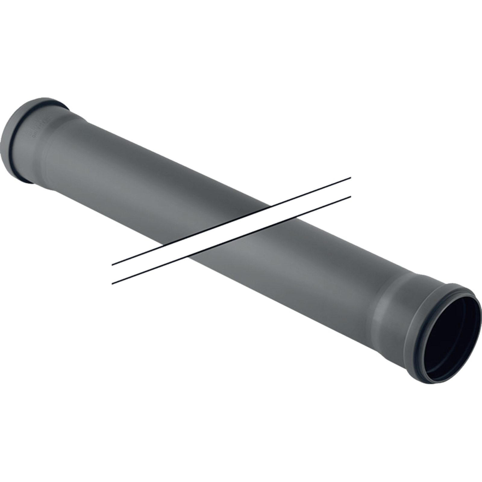 TUBO A INNESTO 2 BICCHIERI Ø 32 IN PP-HTs GEBERIT 3000 mm