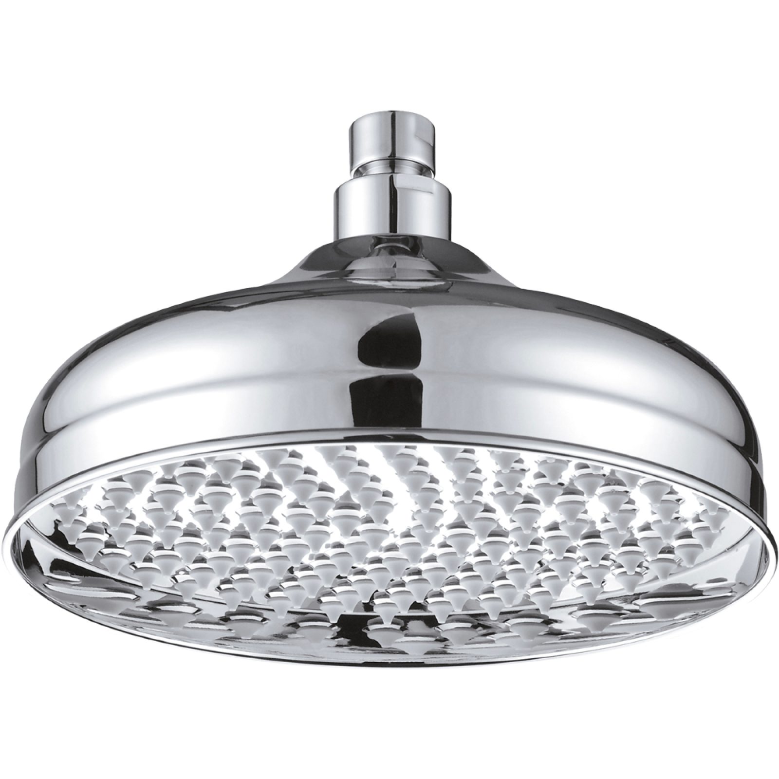 SOFFIONE DOCCIA "ANTICO" IN OTTONE CROMATO 1/2" x Ø300 mm