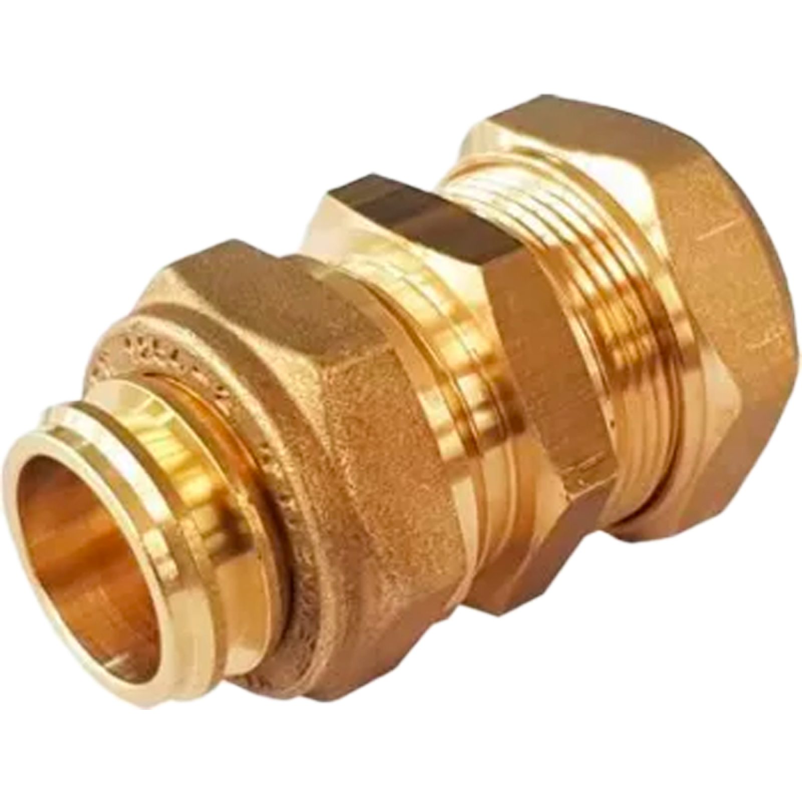 RACCORDO DIRITTO DOPPIO AD INNESTO ATTACCO RAME PER IMPIANTI SOLARI TERMICI DN16 x Ø22-18 Rame