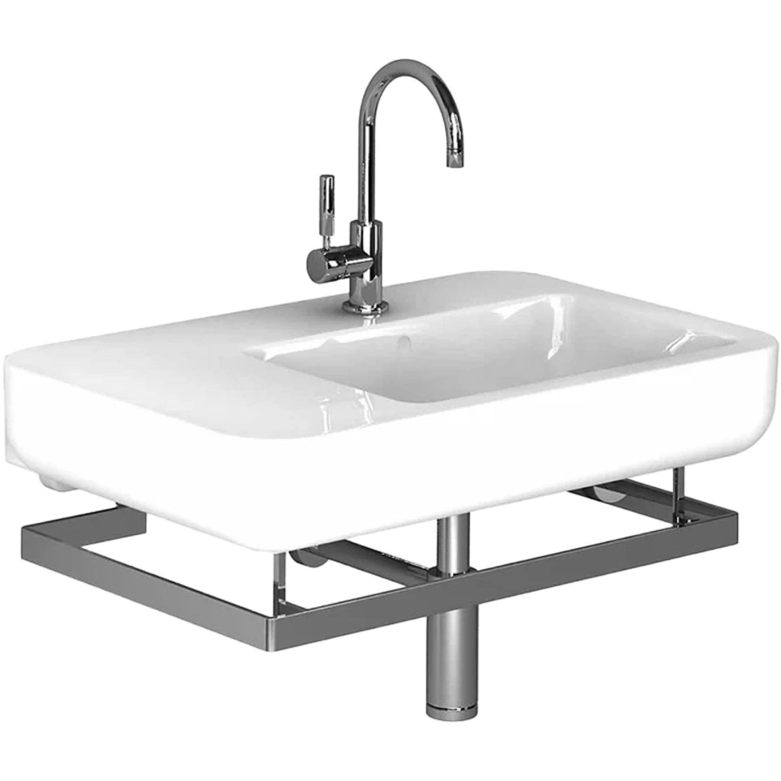 BARRA PORTASCIUGAMANI PER LAVABO "EASY0.2" POZZI GINORI Cromo - 90 cm