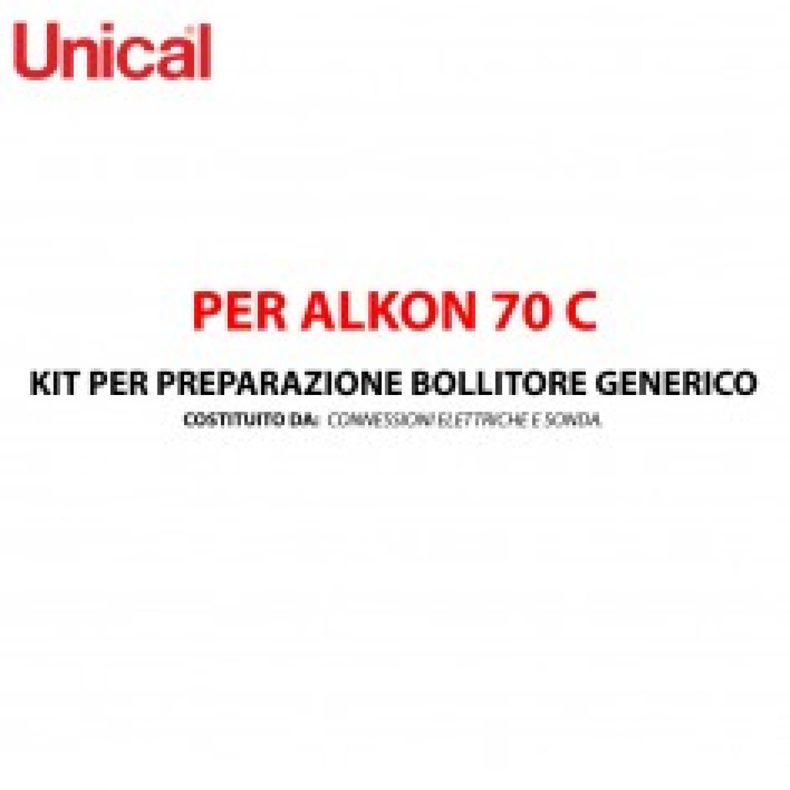 Kit UNICAL per la preparazione di bollitore generico con connessioni elettriche e sonda modello ALKON 70C