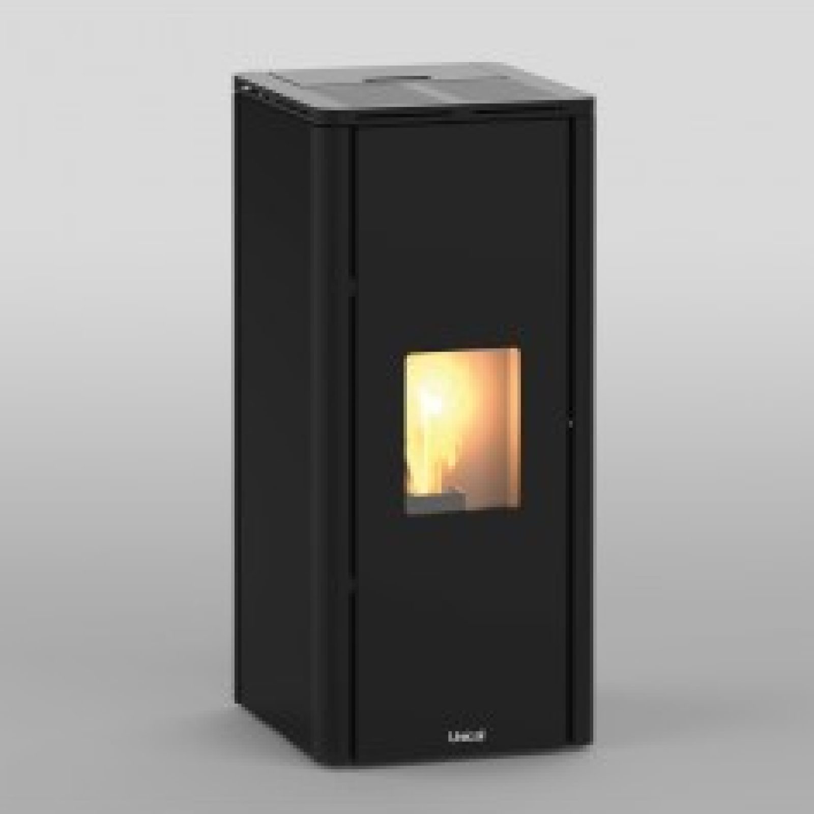 Stufa a Pellet Unical Modello Fata V 12C da 10.7 kW con Rivestimento in Vetro